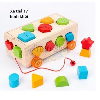 Xe kéo thả hình khối và số