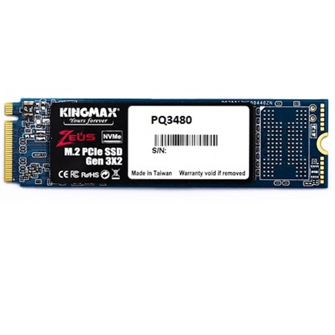 Ổ cứng SSD Kingmax Zeus PX3480 512GB M.2 2280 PCIe NVMe Gen 3x4 (Đọc 3300MB/s - Ghi 1950MB/s)