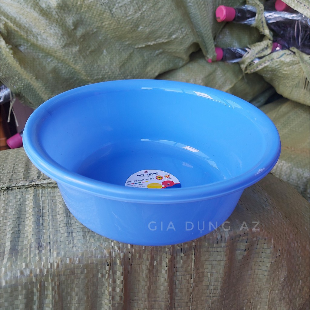 Thau nhựa tròn size 22 Việt Thành, 5 màu sắc, nhựa PP chính phẩm loại 1 có độ bền cao, an toàn của gia dụng Du Thủy