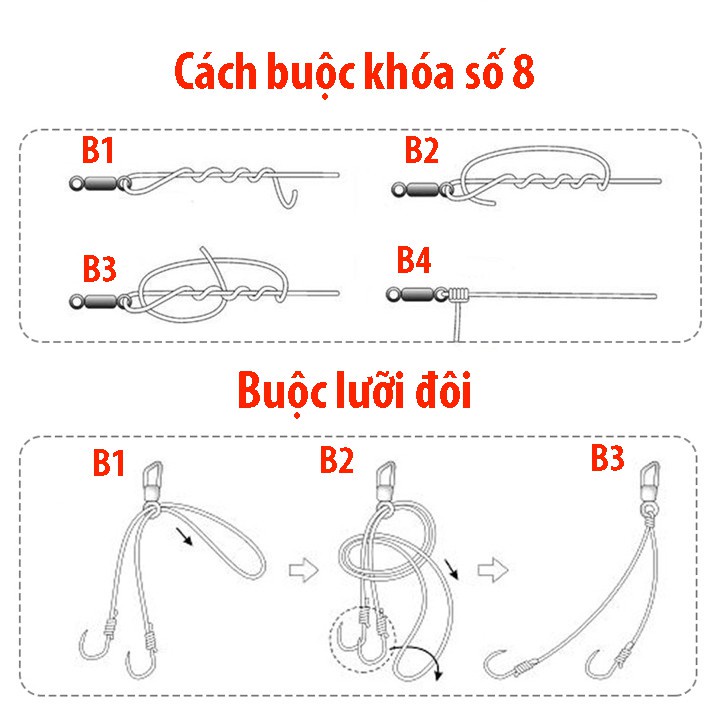 Lưỡi Câu Cá Lưỡi Câu Đôi Buộc Sẵn Lưỡi Câu Siêu Bén Chuyên Câu Đài LC2-A đồ câu FISHING_HD