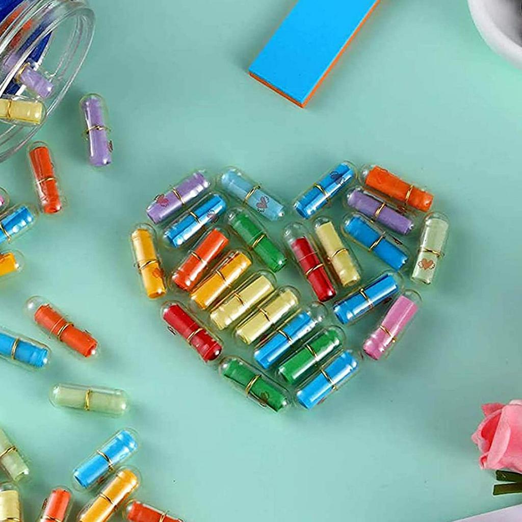 Set 100 Viên Nang Mini Nhiều Màu Sắc Dùng Làm Quà Tặng Valentine