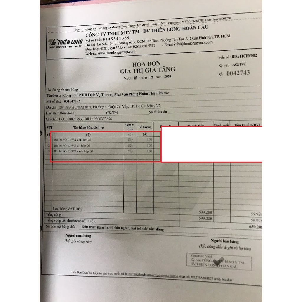 Bút bi Thiên Long nhiều màu FO-03 - Đầu bút 0.5mm THIỆN PHƯỚC