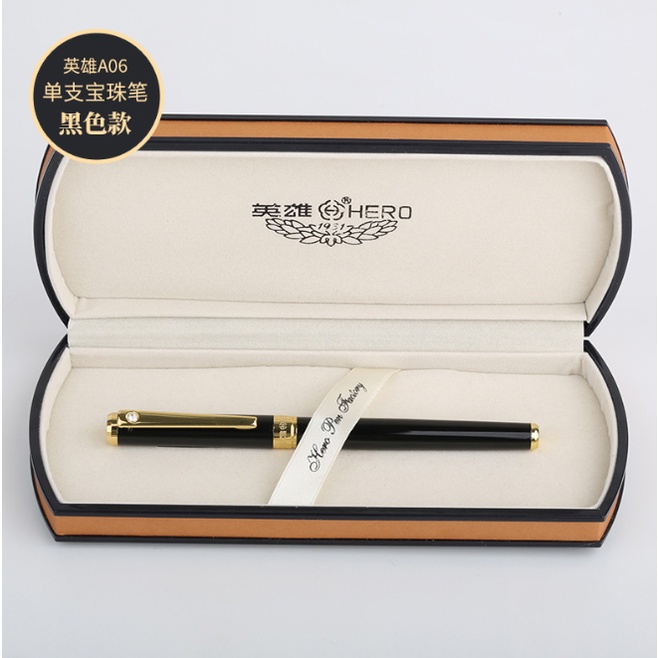 BÚT KÝ CAO CẤP HERO A06 - KẸP VÀNG - HỘP QUÀ TẶNG