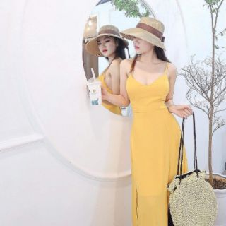 🔥DVK194022357 ĐẦM MAXI DÂY ĐAN LƯNG SUMMER🔥
