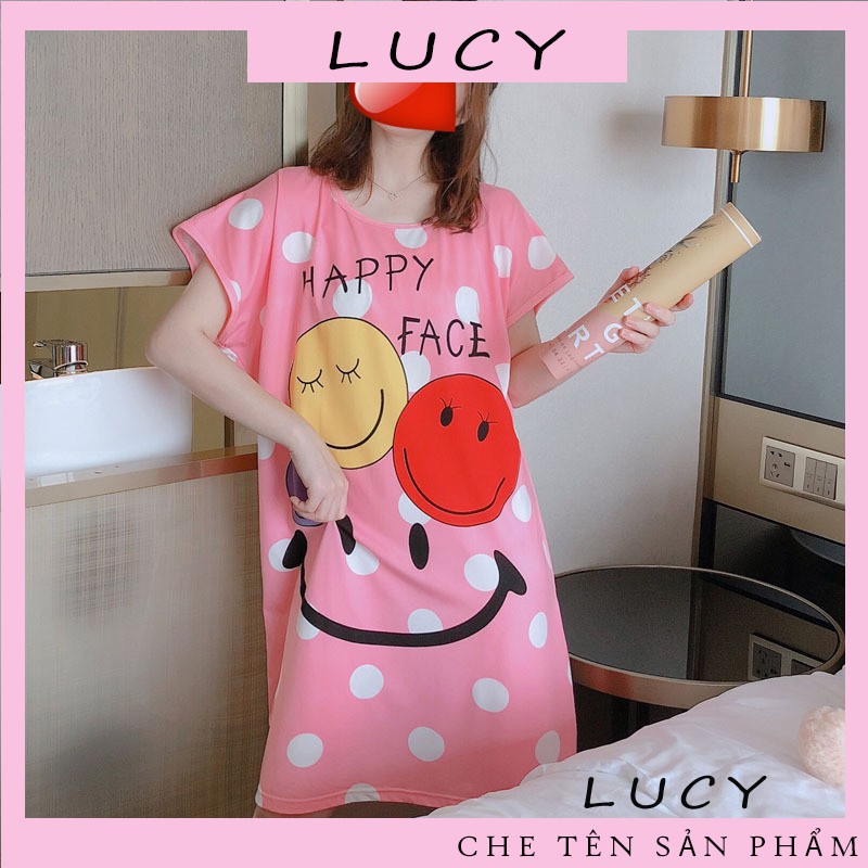 Váy ngủ cotton cute lucy, hình ảnh dễ thương, dáng rộng mặc rất thoải mái | BigBuy360 - bigbuy360.vn