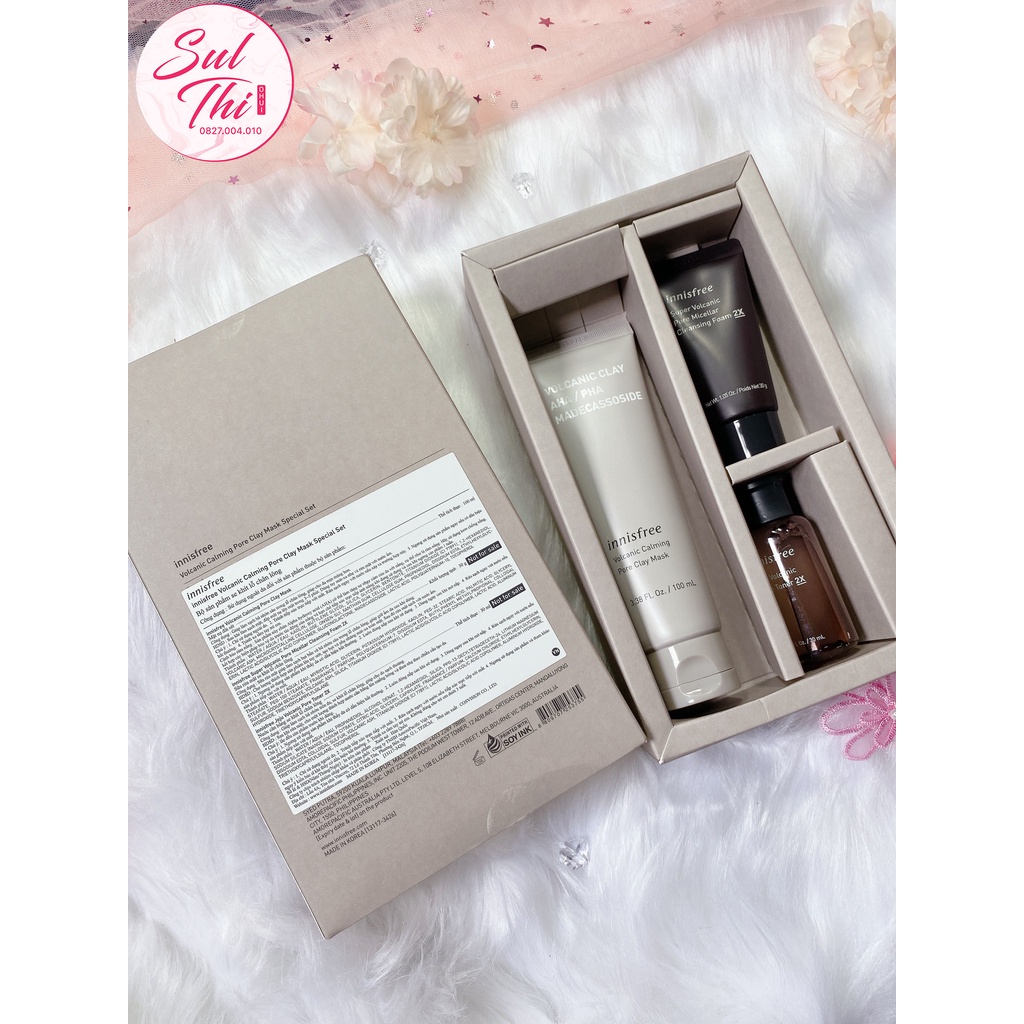 Mặt Nạ Đất Sét Tro Núi Lửa Innisfree Volcanic Calming Pore Clay Mask 100ml