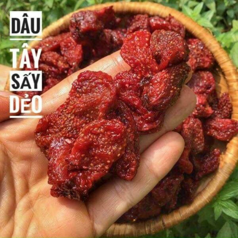 Dâu Tây Sấy Dẻo Lon 500gr[Có Bán Sỉ], [Loại Đặc Biệt] Hàng ngon nhà làm
