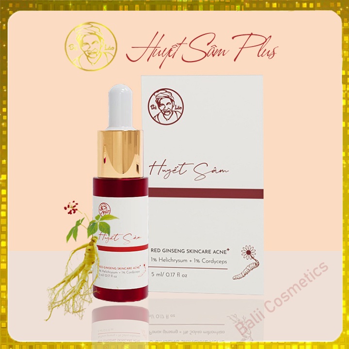 Tinh chất huyết sâm Bà Lão plus sạch mụn , sẹo, thâm, dưỡng da trắng sáng 5ml