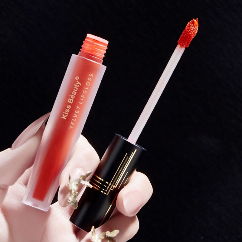 Son môi Kiss beauty kết cấu nhung mượt mịn môi, tông màu siêu đẹp, chống thấm nước, lâu trôi