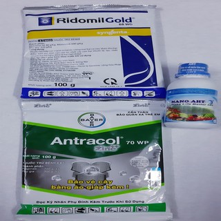 COMBO 3 PHÒNG VÀ TRỊ BỆNH CHO HOA LAN NANO AHT, ANTRACOL, RIDOMIL GOLD