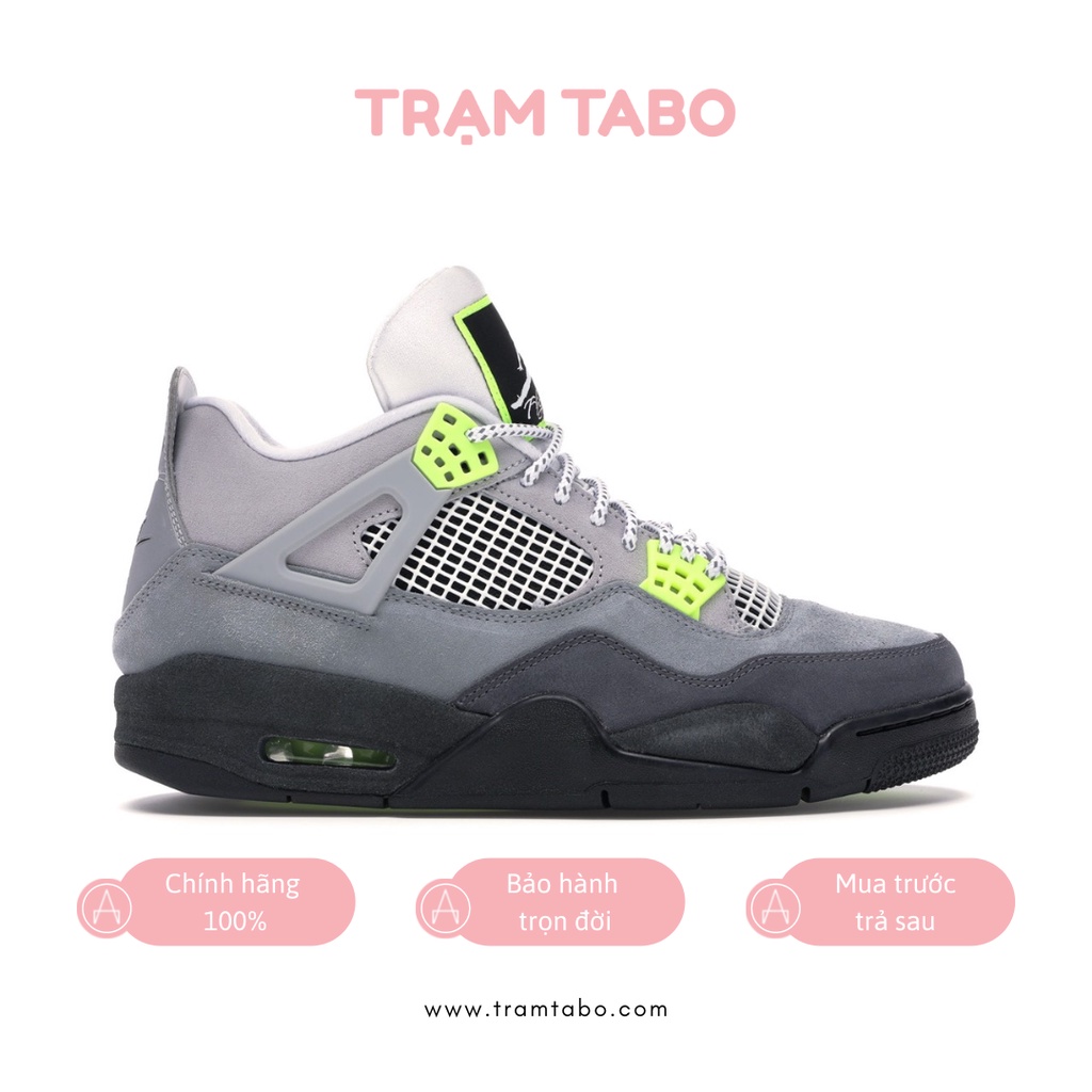 CT5343-007 - GIÀY NAM AIR JORDAN 4 RETRO GREY VOLT FIRST LOOK - MÀU XÁM/ĐEN