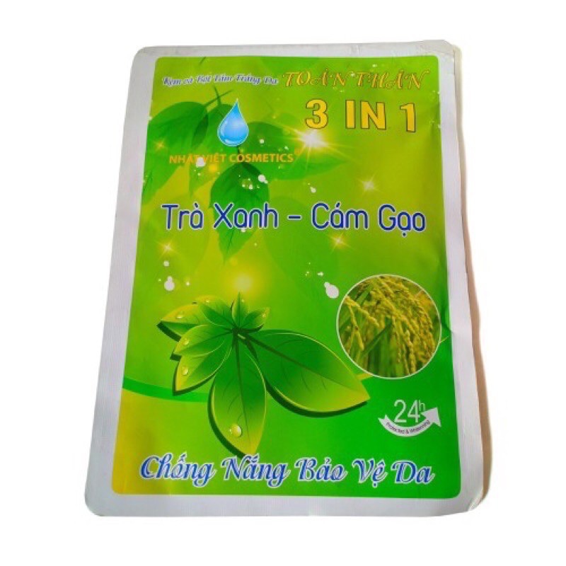 KEM VÀ BỘT TẨY TRẮNG NHẬT VIỆT TRÀ XANH - CÁM GẠO 120g