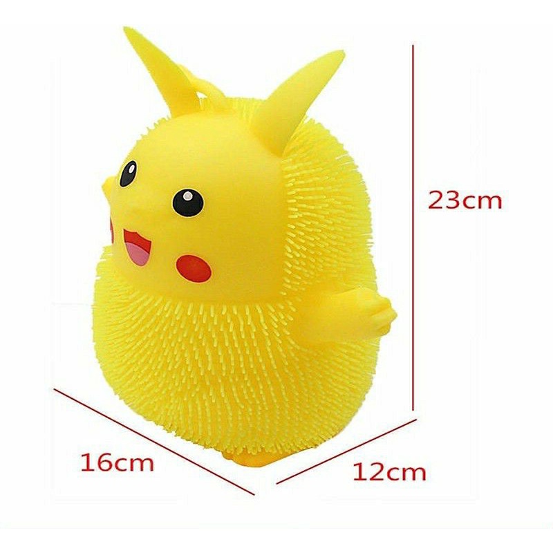 ĐỒ CHƠI PIKACHU BÓNG DẺO PHÁT SÁNG giảm căng thẳng (23cm)