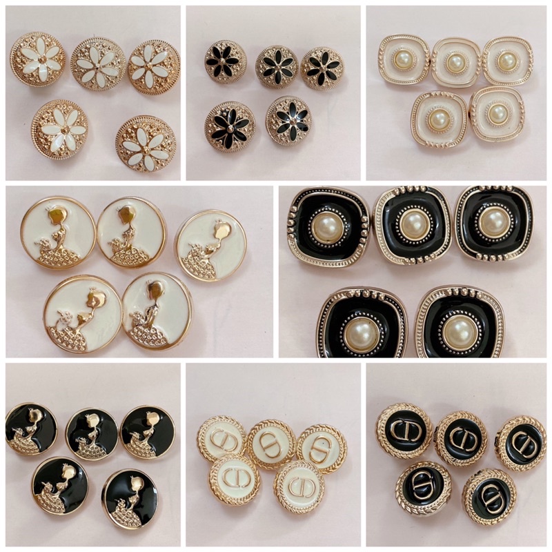 Nút áo giả kim loại