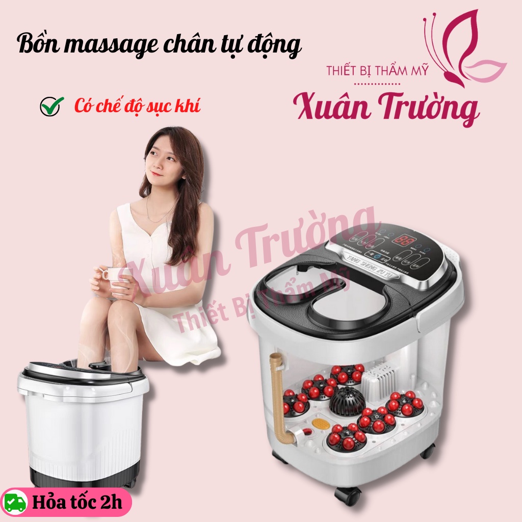 Bồn massage chân hồng ngoại có sục khí, bồn ngâm chân tự động cao cấp