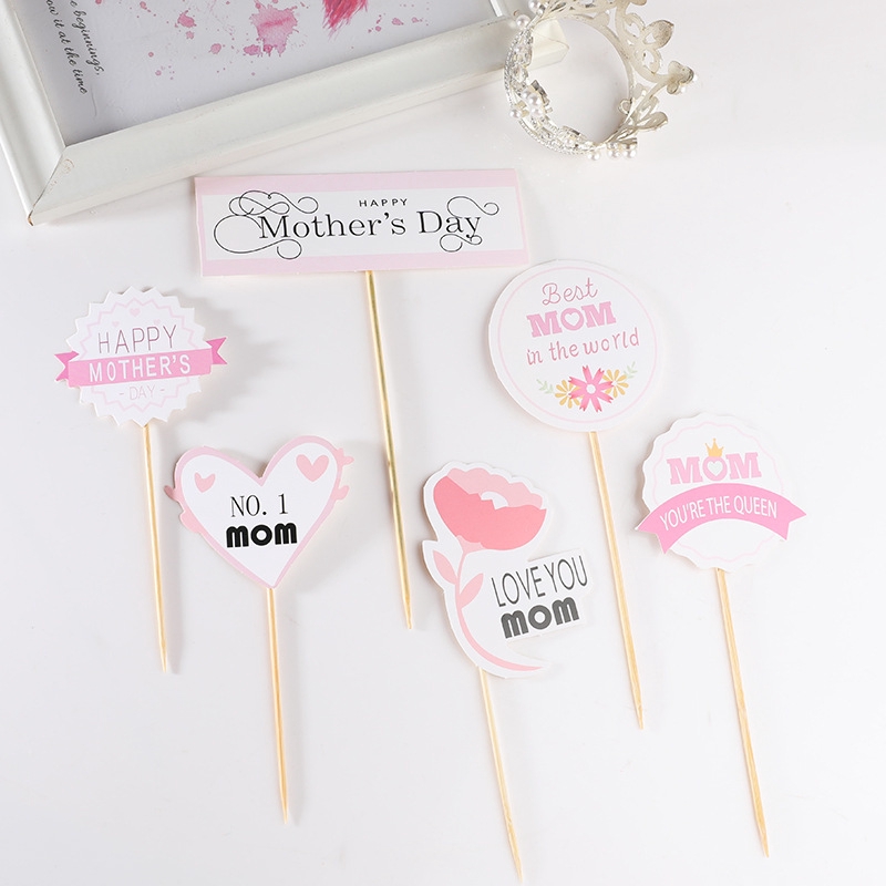 1 Set Que Cắm Trang Trí Bánh Sinh Nhật Ngày Của Mẹ