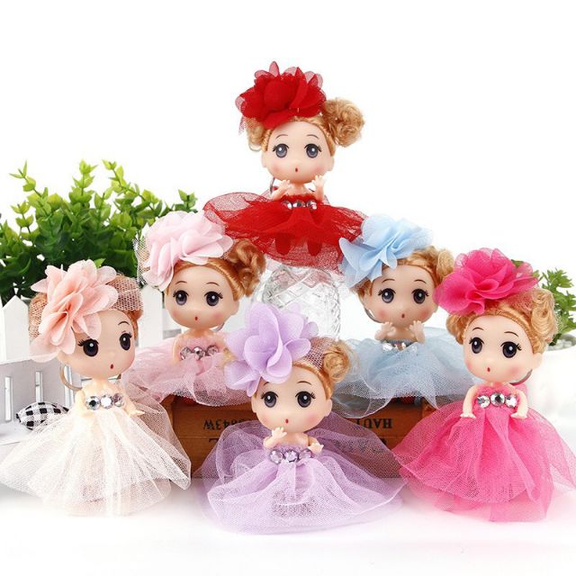 Sỉ 6 búp bê Chibi có móc khóa treo cặp siêu cute