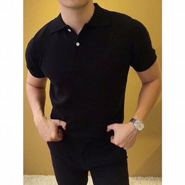 Áo thun Polo GẤU 194 Trơn Unisex vải cá sấu mè Poly co dãn 4 chiều dày dặn form gerular fit