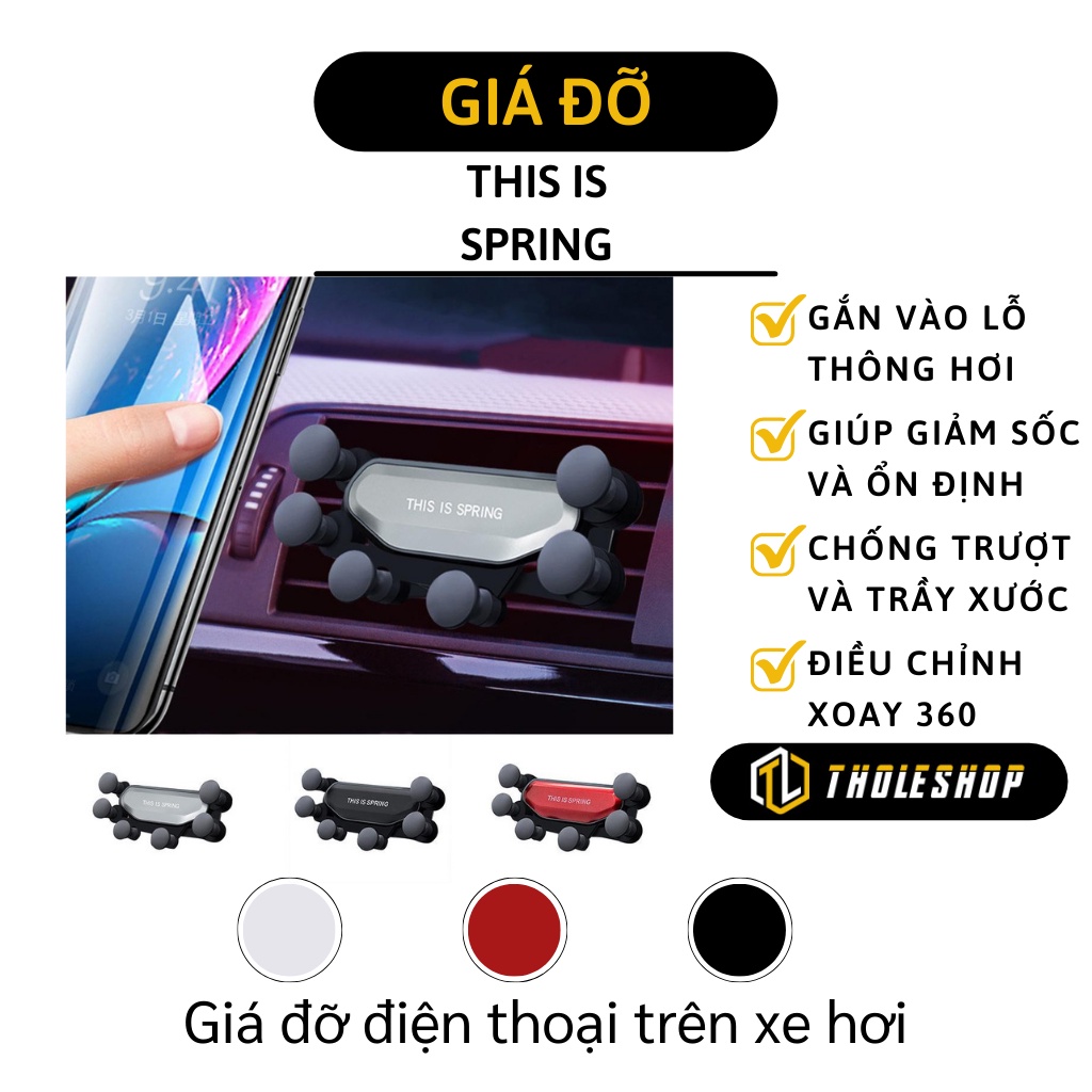 Giá Đỡ Điện Thoại Trên Ô Tô - Kẹp Giữ Điện Thoại Gắn Taplo Và Cửa Gió Điều Hòa 7728