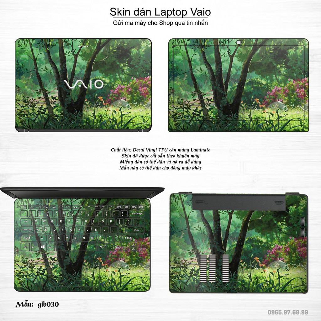 Skin dán Laptop Sony Vaio in hình Ghibli movies (inbox mã máy cho Shop)