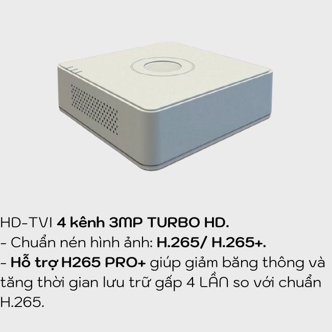 Đầu ghi hình HD-TVI 4 kênh TURBO 4.0 HIKVISION DS-7104HQHI-K1 | BigBuy360 - bigbuy360.vn