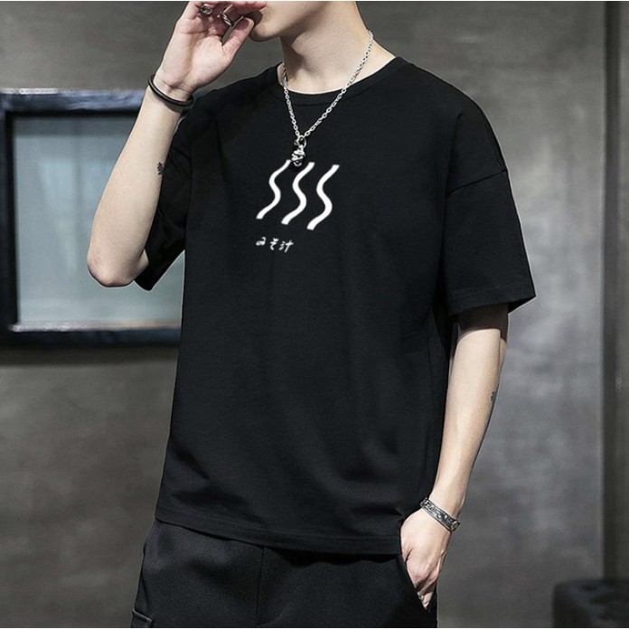 Triple A💕2021 new short-sleeved T-shirt men's Hong Kong style trend loose bottoming shirt youth plus size printing upper clothes