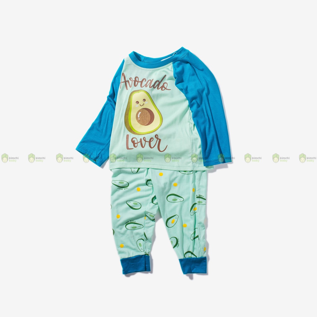 Bộ Dài Tay Cho Bé Trai, Bé Gái Vải Thun Lạnh Minky Mom Hoạ Tiết Gấu Pooh, Đồ Bộ Dài Tay Cho Bé Mặc Nhà MKMTD2201