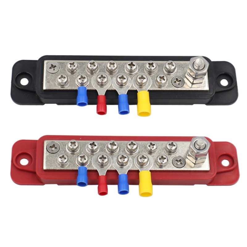 Khối Phân Phối Nguồn Điện Kèm 12 Đinh Tán Chuyên Dụng Cho Xe Hơi 180 Amp