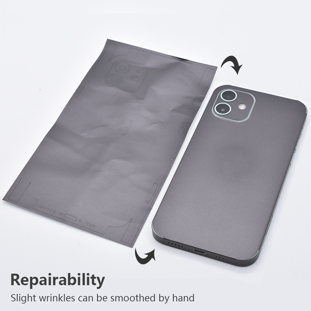 Miếng Dán Màu Xám Chống Trầy Xước Cho iPhone 6 6s 7 8 Plus X Xs XR 11 12 13 14 Pro Max Mini