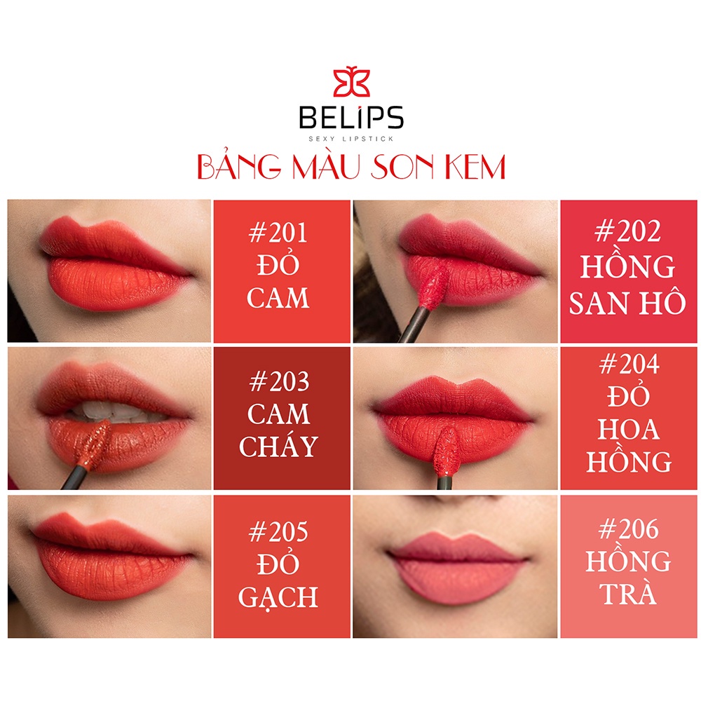 Son Kem Lì Màu Call Me Baby Đỏ Hoa Hồng Belips Sexy Lipstick Không Chì (3,7G)