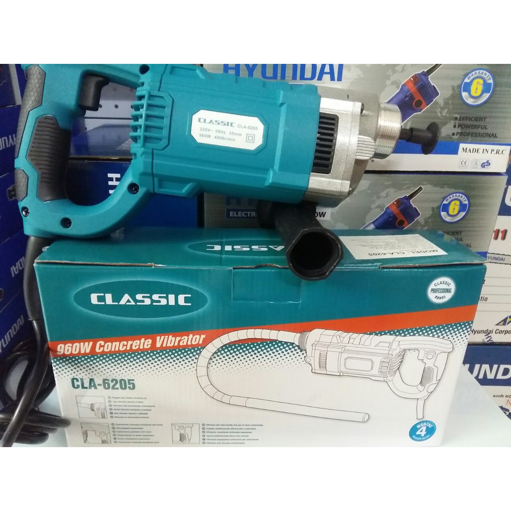 Máy đầm rung bê tông- MÁY ĐẦM DÙI BÊ TÔNG CLASSIC CLA6205, 960W, CHUYÊN SỬ DỤNG TRONG XÂY DỰNG, HÀNG NHẬP KHẨU