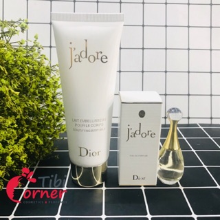 Set Nước Hoa Dior J'adore EDP 5ml và Dưỡng Da Dior J'adore EDP 75ml