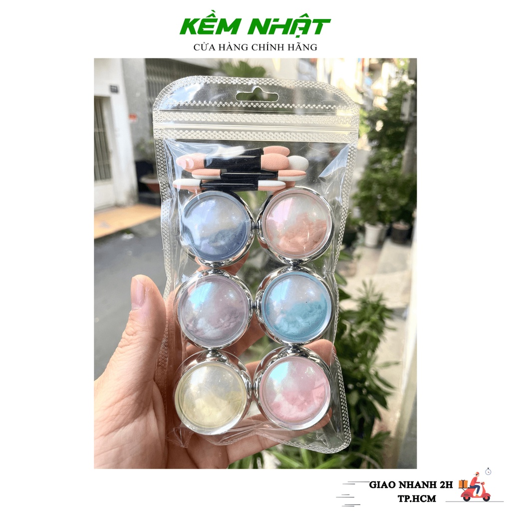 Bột Tráng Gương Nail Ánh Trai Mix 6 Màu - Trang Trí Móng