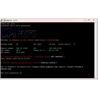Orange Pi Zero chip H2+ RAM 512 Mb