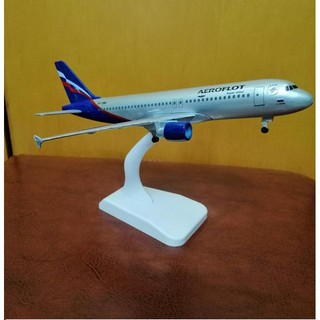 Mô hình máy bay tĩnh A320 Aeroflot 18cm có bánh xe