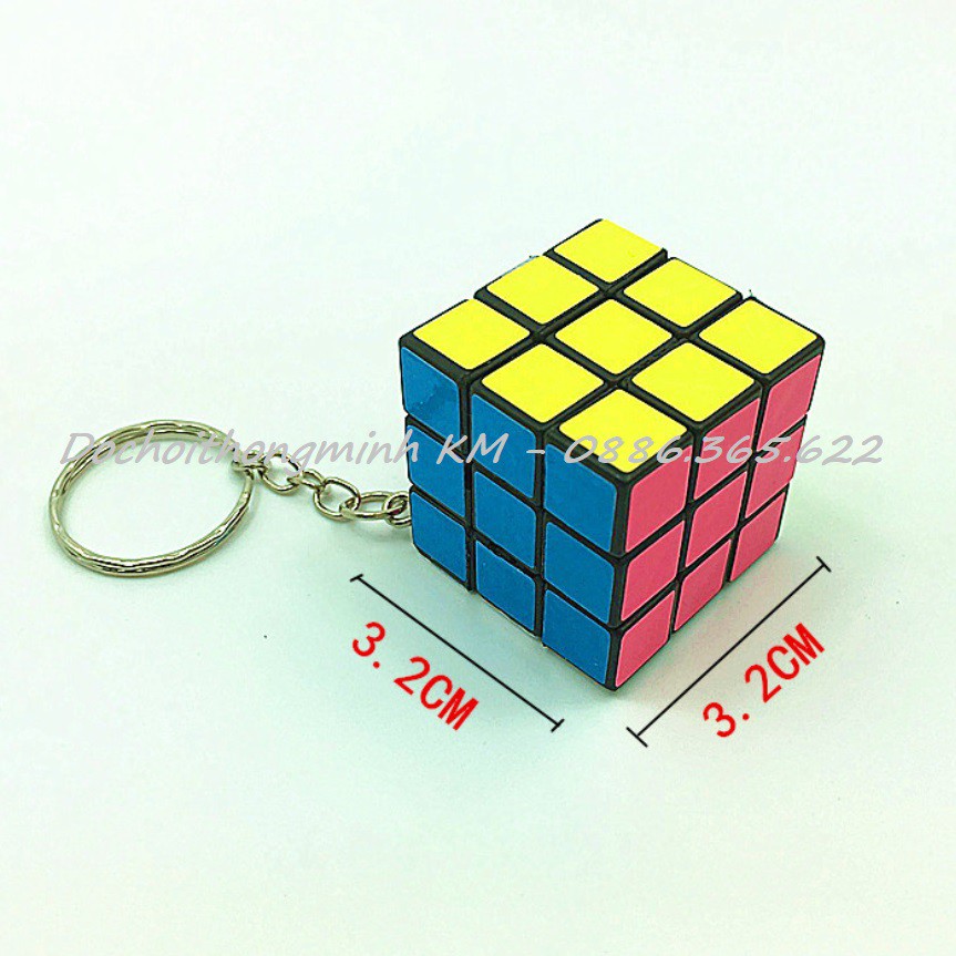 Rubik 3x3 viền trắng + TẶNG móc khóa rubik - Đồ chơi Rubik 3 tầng Khối Lập Phương Rubik