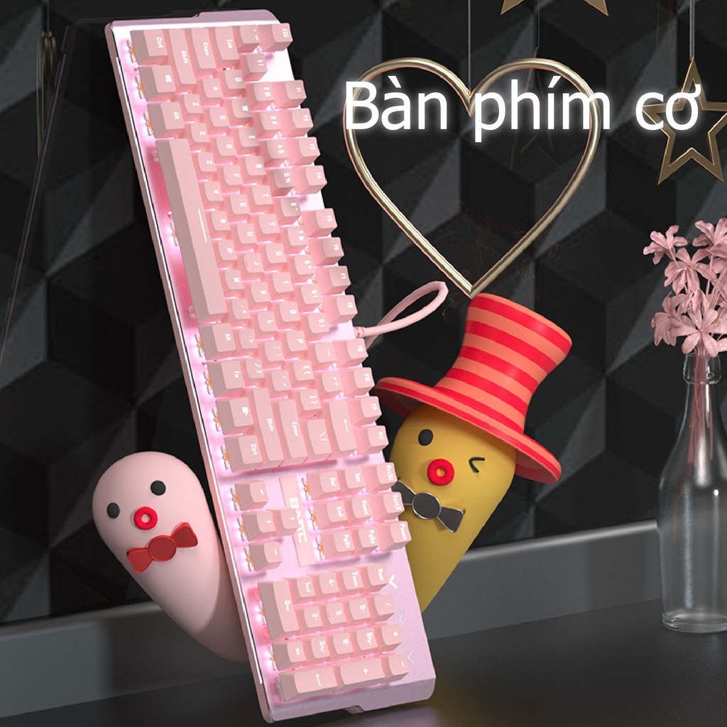 [Người bán chạy nhất] Bàn phím chơi game LED Chuột Máy Tính   tai nghe mèo  Bộ Bàn Phím Gaming có dây