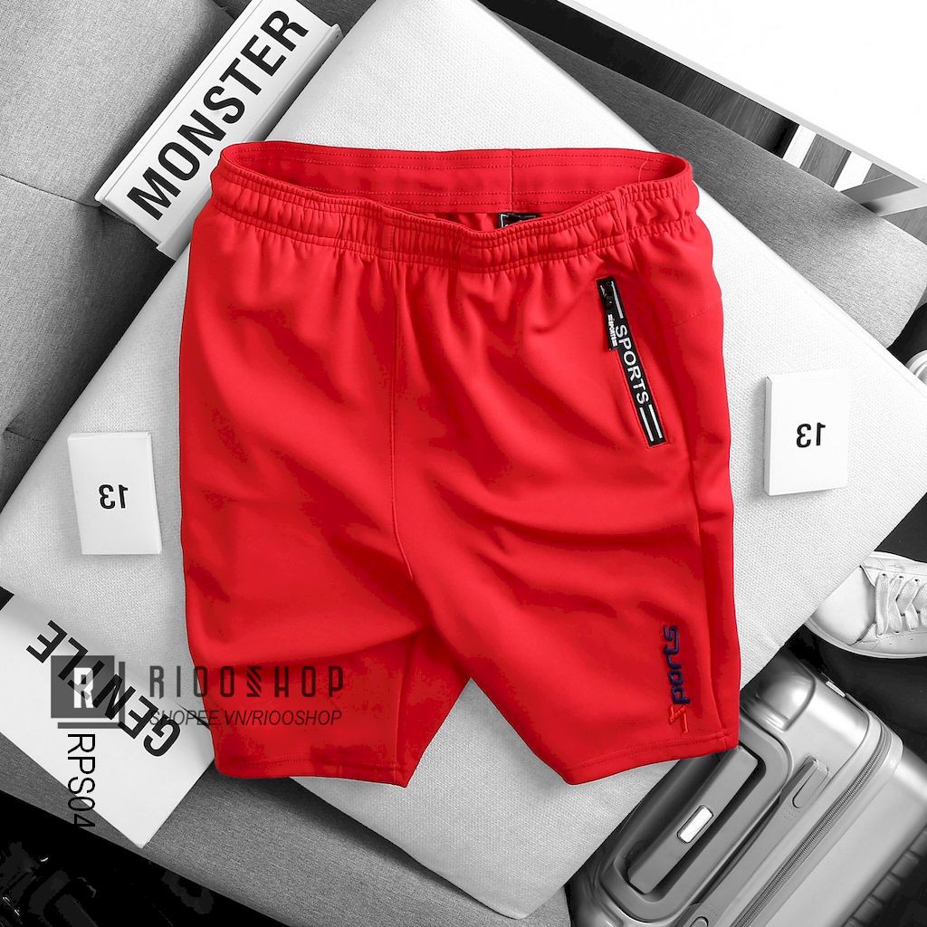 Quần short thun lạnh nam cao cấp phối dây kéo chuẩn shop sport RPS041av - quần thể thao nam Riooshop | BigBuy360 - bigbuy360.vn