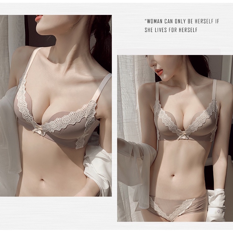 Áo ngực không gọng thép / bộ áo ngực và quần lót viền ren quyến rũ | BigBuy360 - bigbuy360.vn