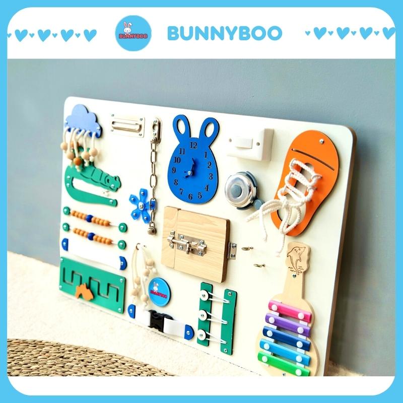 Busy board bảng bận rộn BUNNYBOO Đồ chơi giáo dục thông minh phát triển tư duy kĩ năng tăng khả năng tập trung cho bé