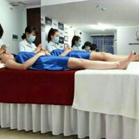 Váy quây spa chất mát,mềm.