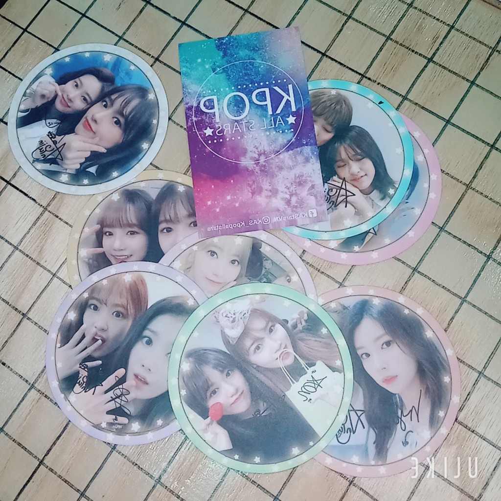 Set 8 card tròn đường kính 7cm in theo yêu cầu