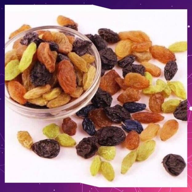 (SIÊU NGON ,SIÊU RẺ)Nho Khô, Nho Khô Không Hạt Mix Vị Chua Ngọt Dễ Ăn, Đầy Đủ Chất Dinh Dưỡng