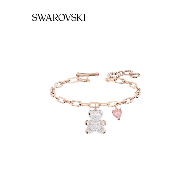 SWAROVSKI Vòng Đeo Tay Hình Gấu Teddy Xinh Xắn Dành Cho Nữ