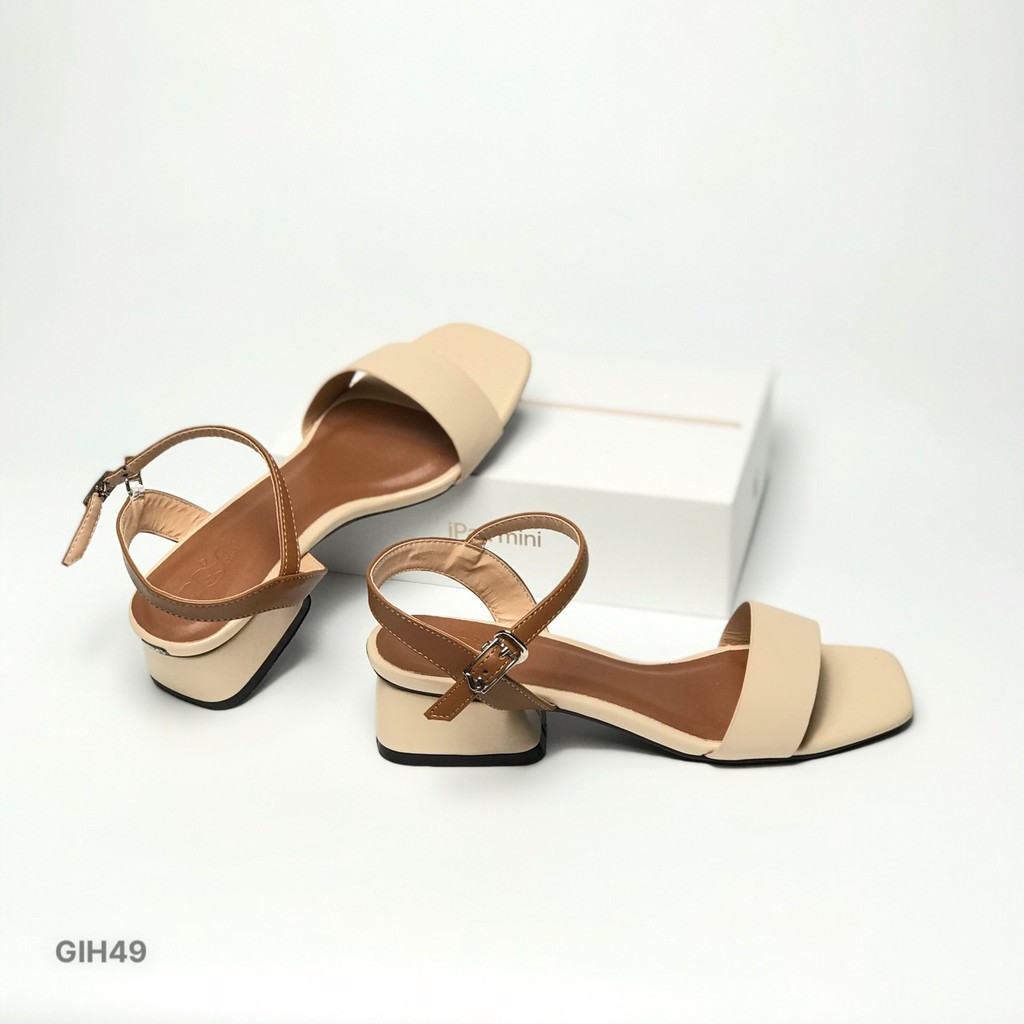 Sandal nữ BQ ❤️FREESHIP❤️ Giày sandal phối quai màu sắc trẻ trung gót vuông 4.5cm GIH49