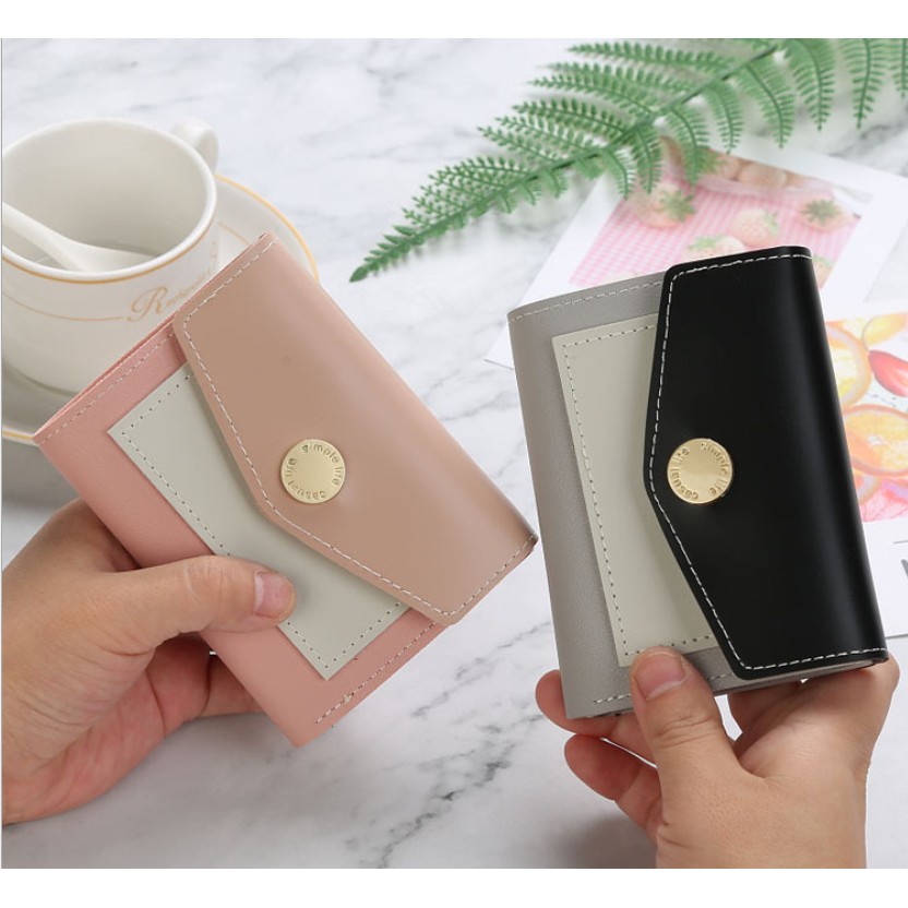 Ví nữ cầm tay LOKADO phong cách ví nữ mini ngắn nhỏ gọn đựng tiền - HY175 | BigBuy360 - bigbuy360.vn