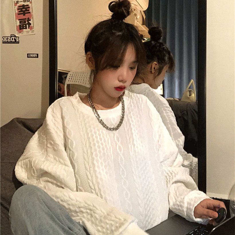 Áo Sweater Lông Cừu Dày Dáng Rộng Không Tay Màu Trắng Mới 2022