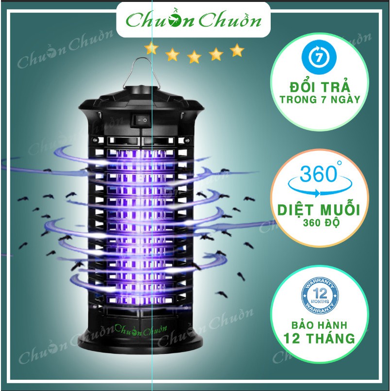 Đèn Bắt Muỗi CHUỒN CHUỒN, Đèn bẫy muỗi, máy diệt muỗi ELECTRIC kiêm đèn ngủ Bảo Hành 12 Tháng