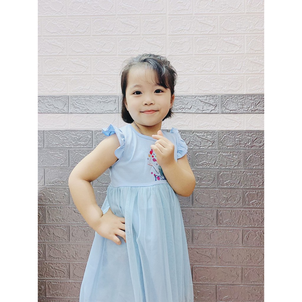 Váy công chúa elsa mùa hè ⚡FREESHIP⚡váy hè cho bé gái hàng Quảng Châu hình in rõ nét dáng xòe cho các bé 3-6 tuổi