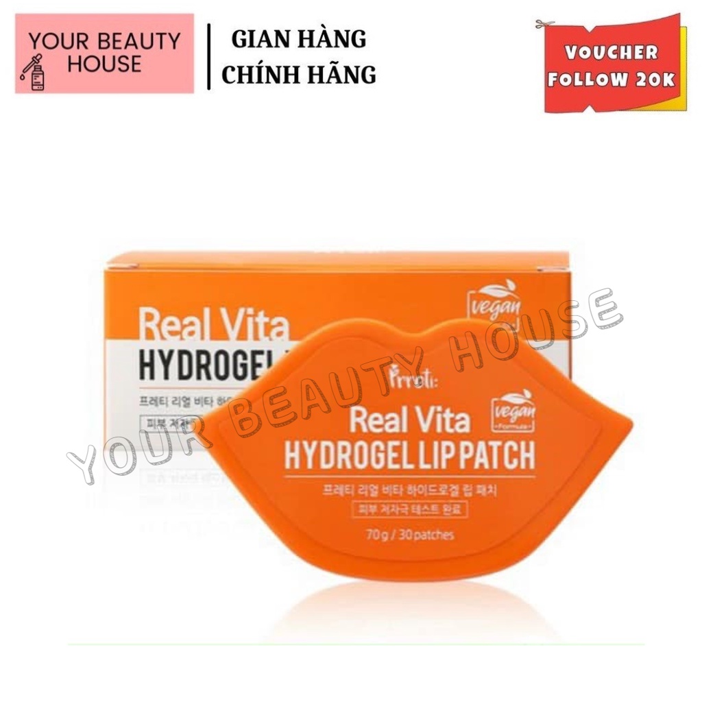 [PRRETI] Mặt Nạ Cấp Ẩm Môi REAL VITA Hydrogel Lip Patch Hàn Quốc